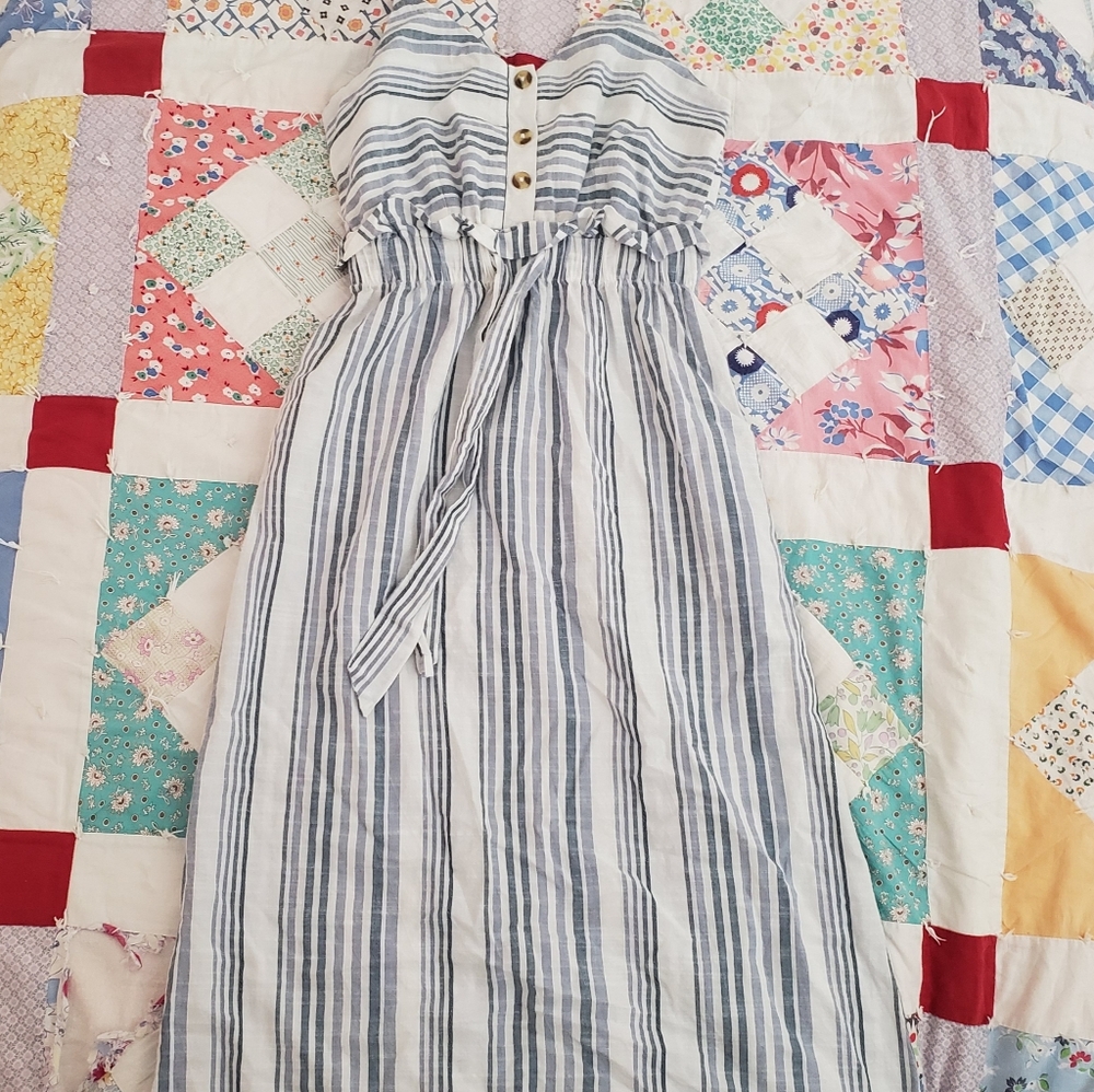 Blue stripe summer dress